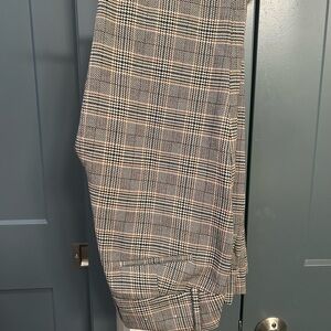 Ann Taylor Factory Plaid Trousers - Black and White